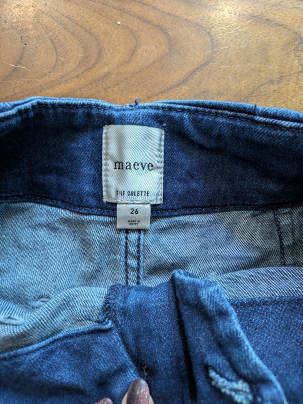 Maeve Wide-Leg High-Rise Jeans in Dark Blue - Picture 4 of 6